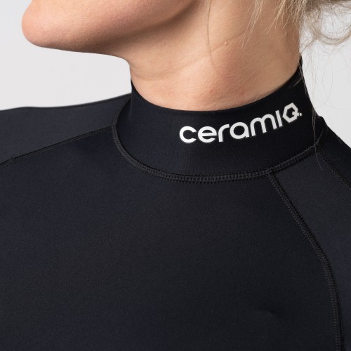 Long-sleeve t-shirt with high collar for women