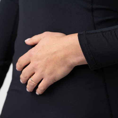 Long-sleeve t-shirt with high collar for women