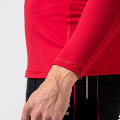 Men's half zipped long sleeve t-shirt