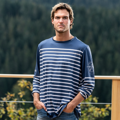 LANGÄRMLIGES T-SHIRT MARINEBLAU