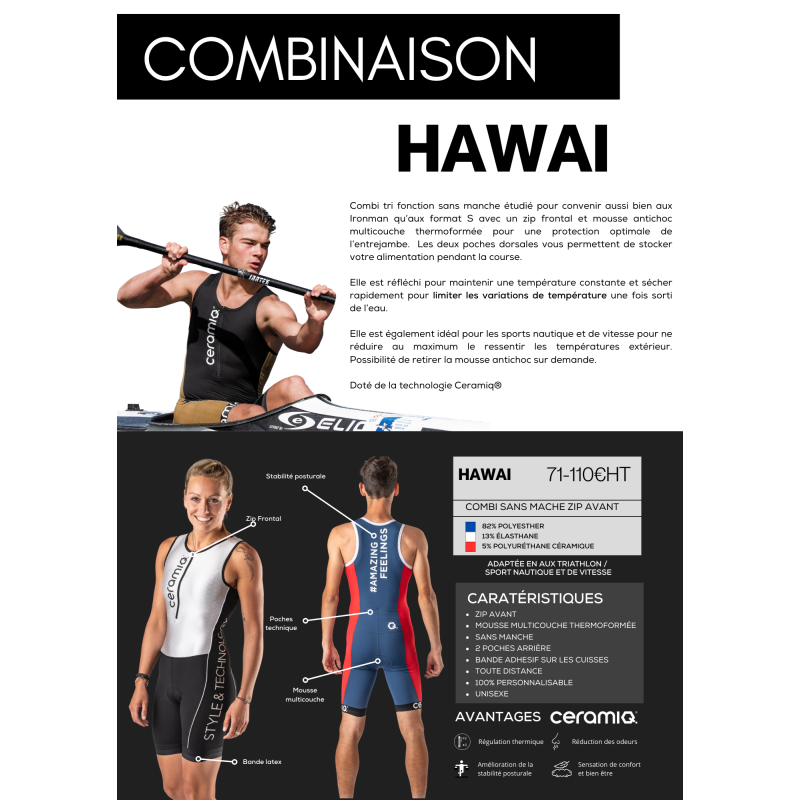 Combi TRI sans manches | Ceramiq® premium personnalisée