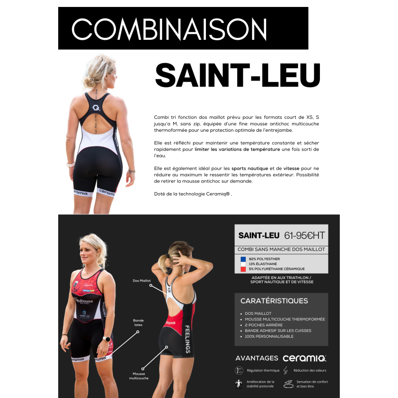 Custom Ceramiq® premium TRI back suit