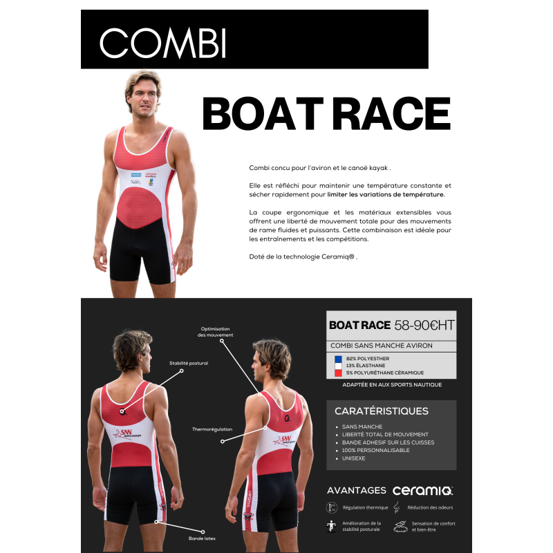 Combi aviron & canoë kayak | Ceramiq® premium personnalisée
