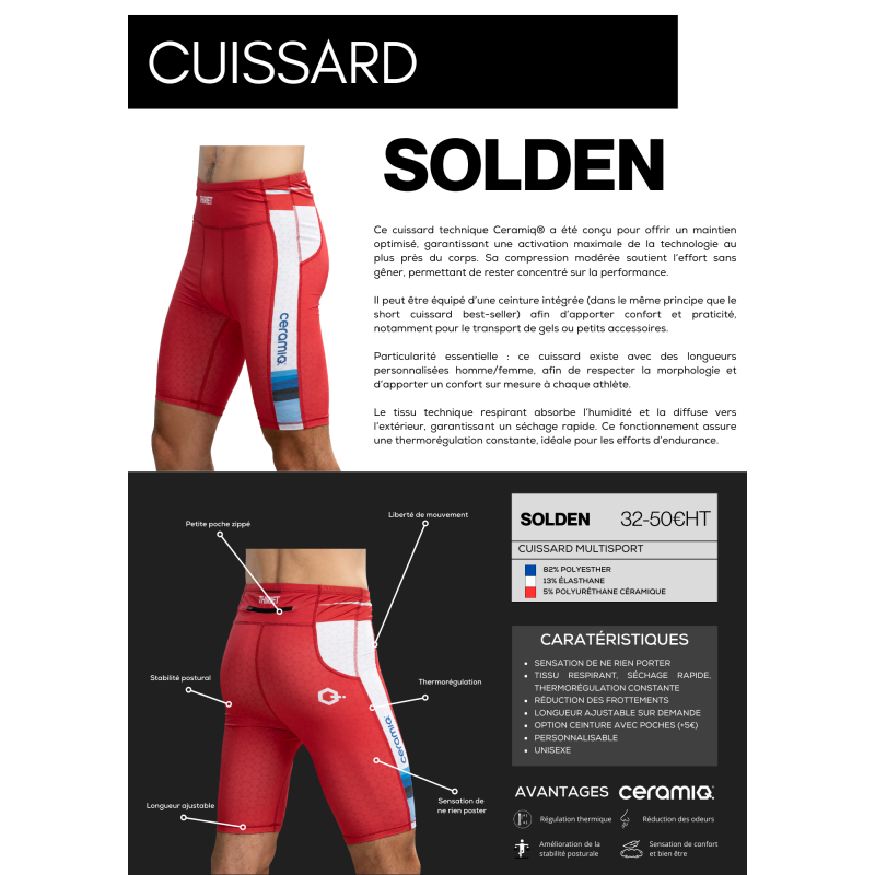 Sports shorts clubs | Ceramiq® premium thermoregulating