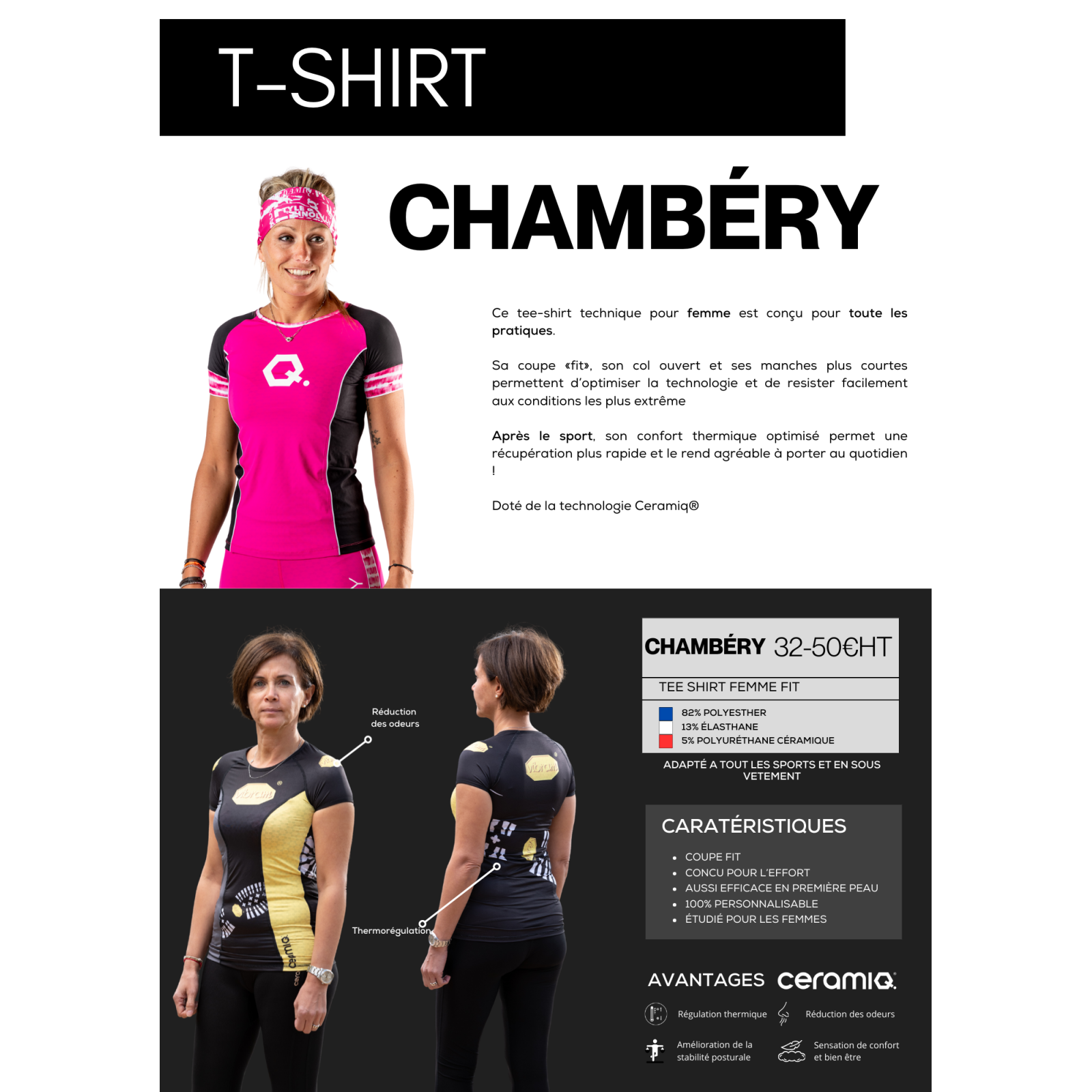 Damen Sport T-Shirt personalisiert Club | Premium & Thermoregulierung