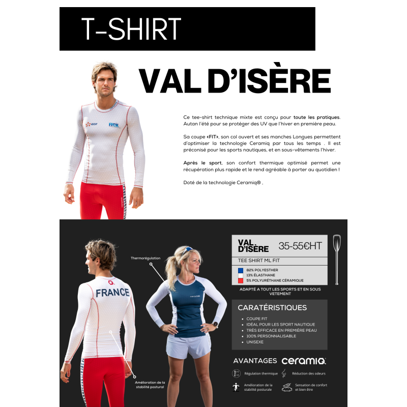 Personalized sports t-shirt for clubs & professionals | Premium thermoregulating Ceramiq®