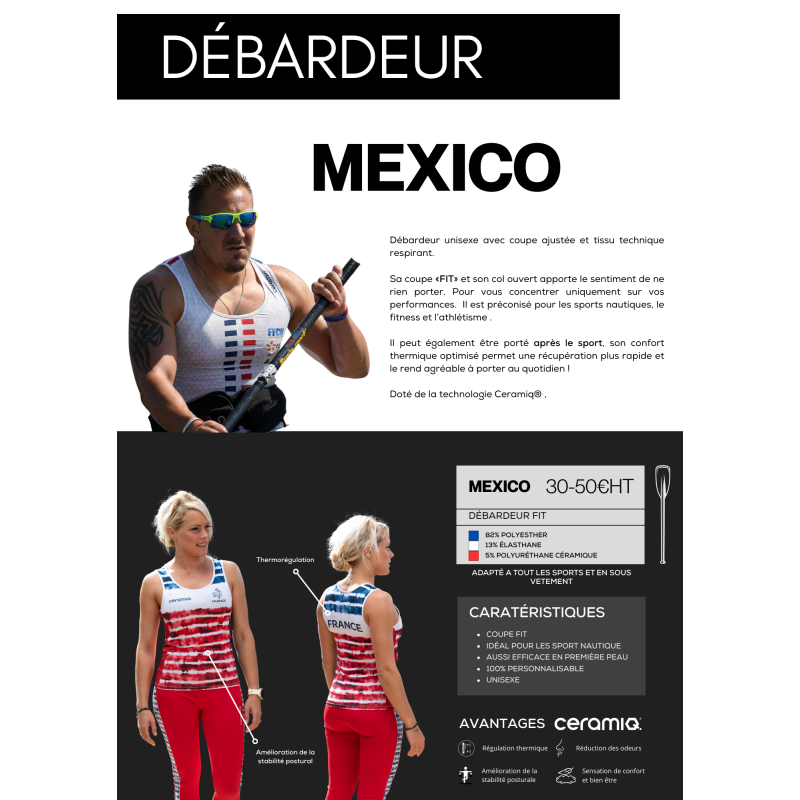 Débardeur sport personnalisé clubs & pros | Ceramiq® thermorégulant