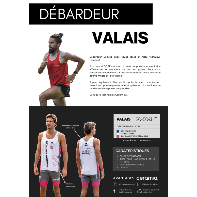 Personalized sports tank top for clubs | Premium thermoregulating Ceramiq®