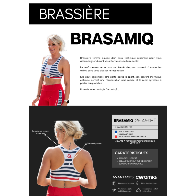 Brassière sport personnalisée | Ceramiq® thermorégulant