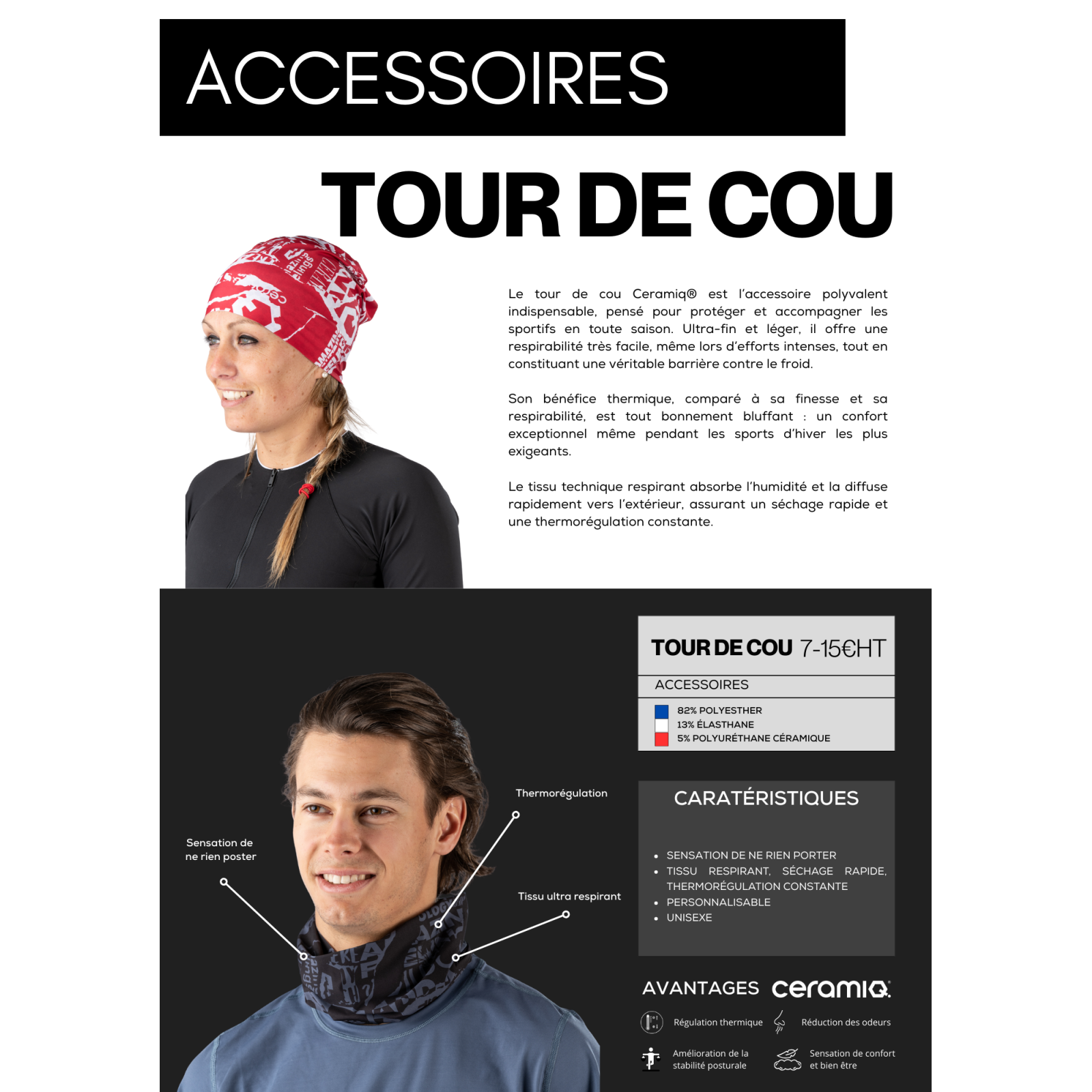 Winter-Sport-Halswärmer | Ceramiq® Premium Thermoregulierend